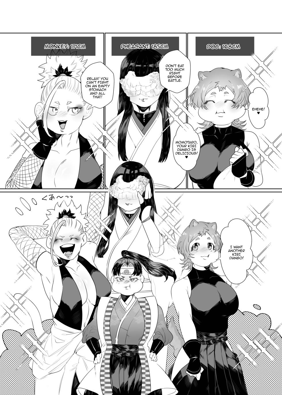 [Bonnou no Tamatebako (Nuchitsu Nanako)] Onnanoko no Momotarou to Deka Tsuyo Oni-san | Female Momotaro And The Huge, Strong Demon [English] {Doujins.com} - Page 3