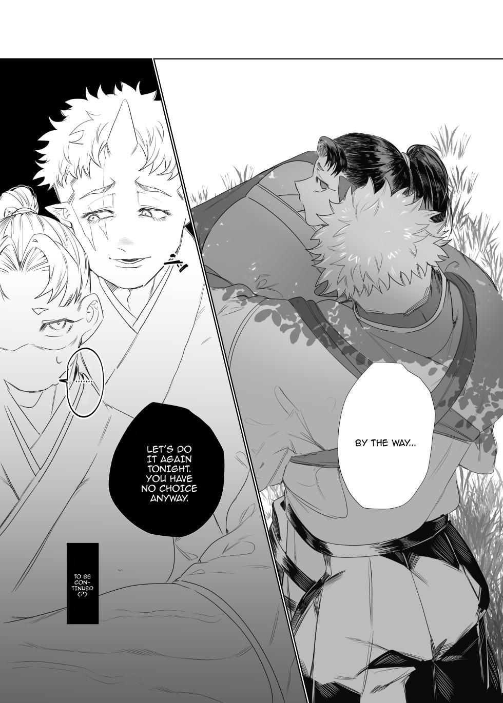 [Bonnou no Tamatebako (Nuchitsu Nanako)] Onnanoko no Momotarou to Deka Tsuyo Oni-san | Female Momotaro And The Huge, Strong Demon [English] {Doujins.com} - Page 34