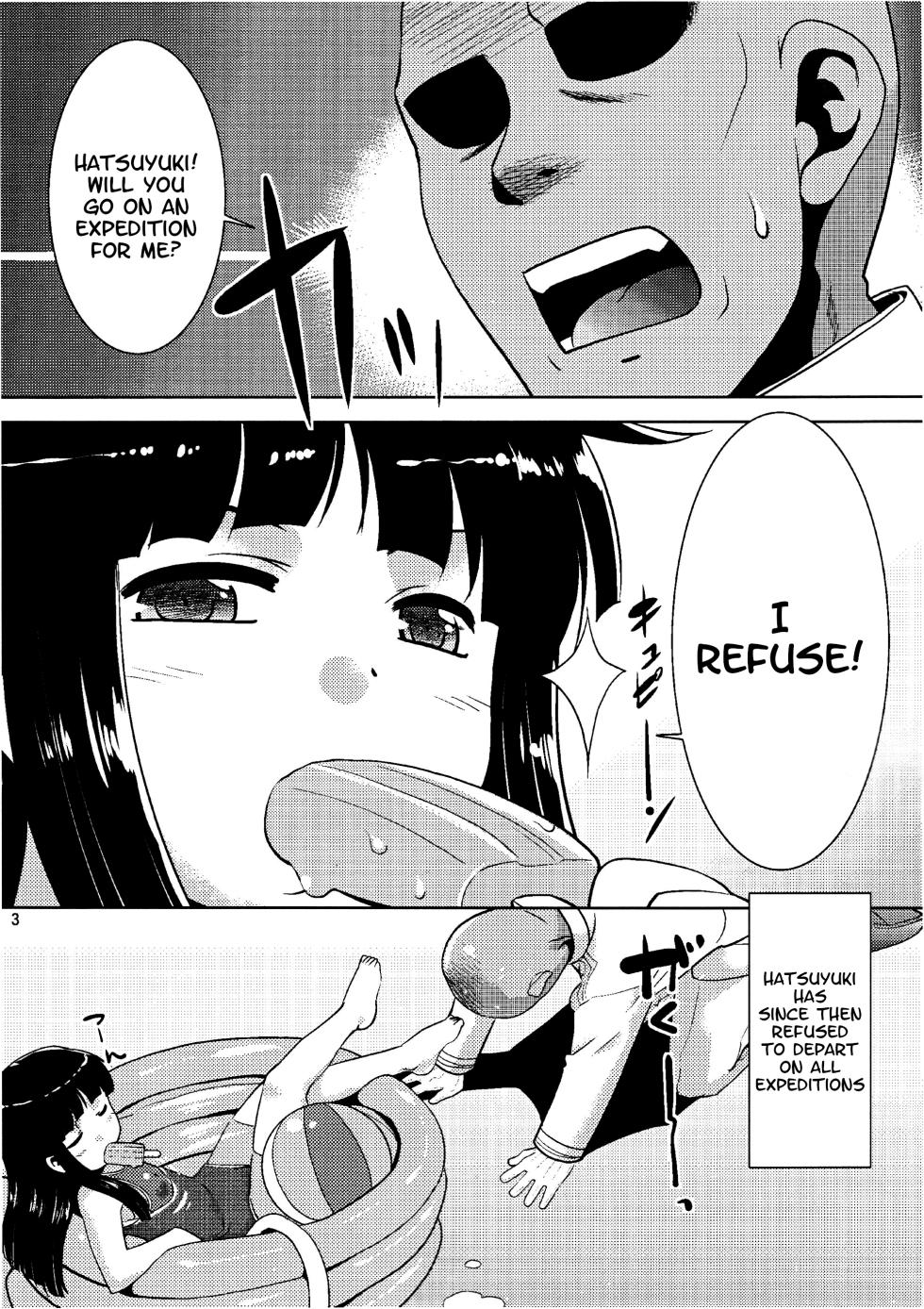 (C90) [T.4.P (Nekogen)] Hatsuyuki-san wa Shutsugeki Shinai. (Kantai Collection -KanColle-) [English] - Page 2