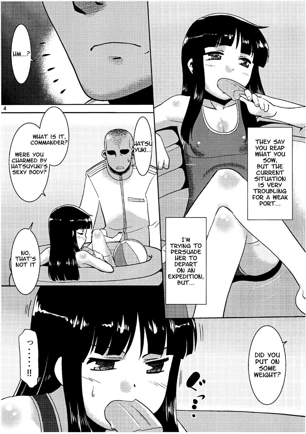 (C90) [T.4.P (Nekogen)] Hatsuyuki-san wa Shutsugeki Shinai. (Kantai Collection -KanColle-) [English] - Page 3