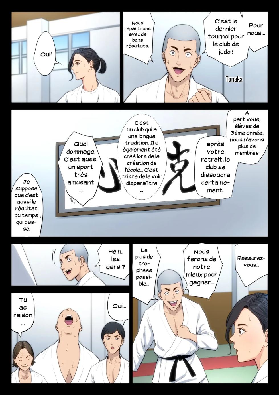 [Tamagou] Juudoubu Komon no Onna Kyoushi ga Tsumihoroboshi no Tame ni Buin-tachi ni Mawasareru Hanashi. | Une enseignante coach du club de judo se donne aux membres du club pour expier sa faute [French] [Serviteur] - Page 4