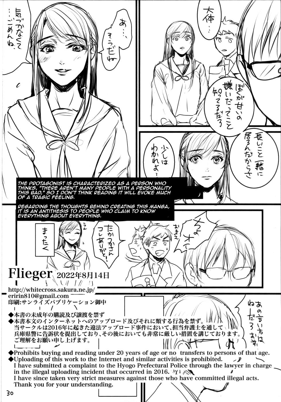 (C100) [Flieger (Ten)] Boku no Yoshiko no Hazudatta. Zanteiban | She was supposed to be my Yoshiko - Temporary version  [English] [Aishi21] - Page 28