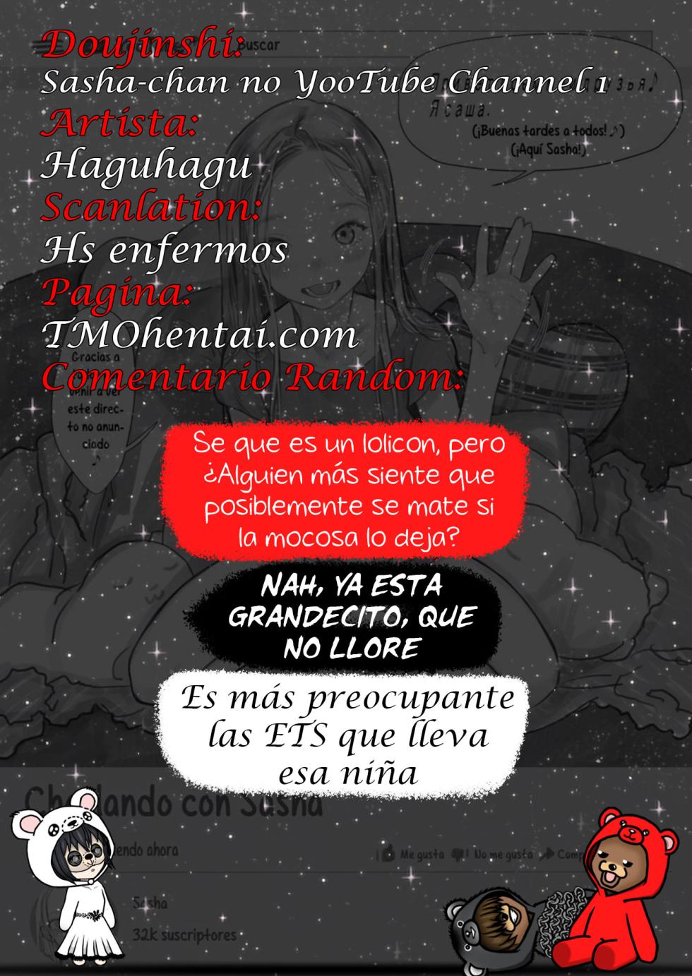 [Rinjuu Circus (Haguhagu)] Sasha-chan no YooTube Channel | El Canal de YooTube de Sasha-chan [Spanish] [Hs enfermos] - Page 25