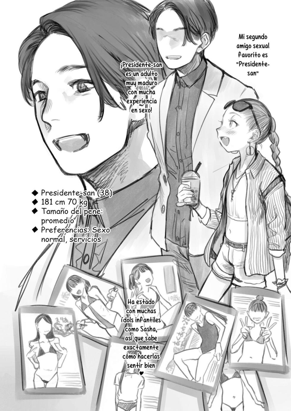 [Rinjuu Circus (Haguhagu)] Sasha-chan no YooTube Haishin. Okiniiri Sex Friend Shoukai 2 (Dai Nii Shachou-san Hen) | La Transmisión de YooTube de Sasha-chan. Presentación de sus Amigos Sexuales Favoritos 2 (El Segundo Lugar es Presidente-san) [Spanish] [Hs enfermos] - Page 4