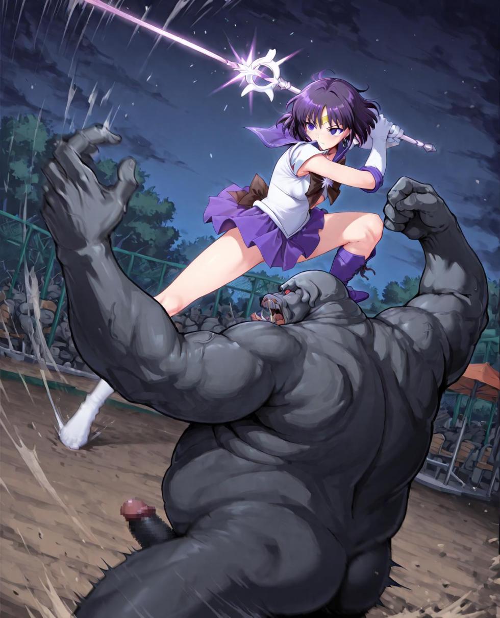 (Sample)Sailor saturn defeated by pigman [AI Generated] - Page 10