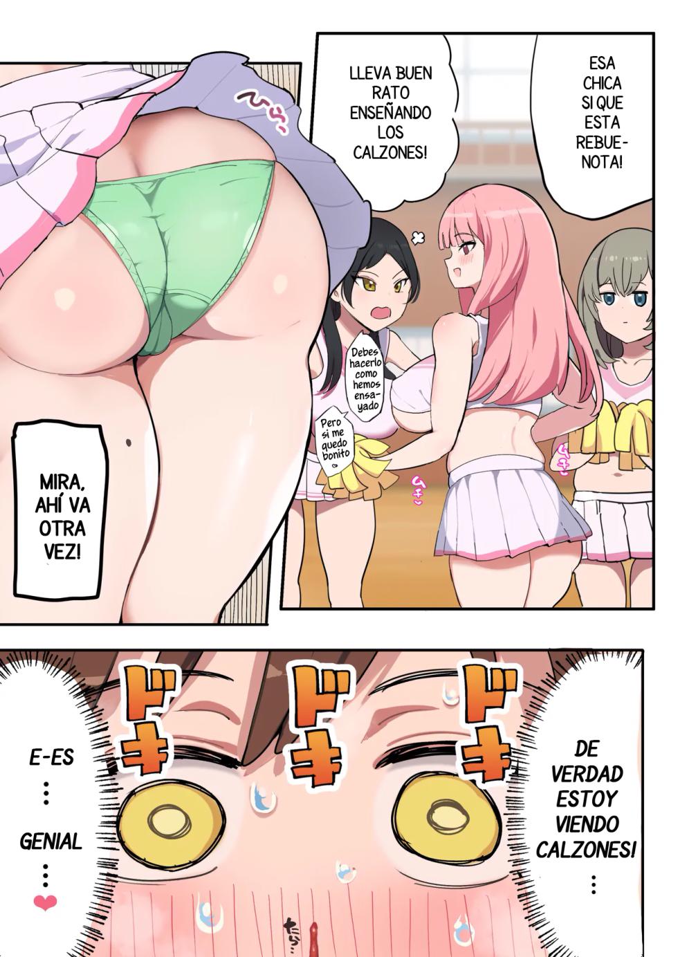 [Denpa Tsuushin (Darkness Yuma)] Muchimuchi Cheer Girl no Onee-san | La Animadora Regordeta [Digital] [Spanish] [Harenchi no Fansub] - Page 4