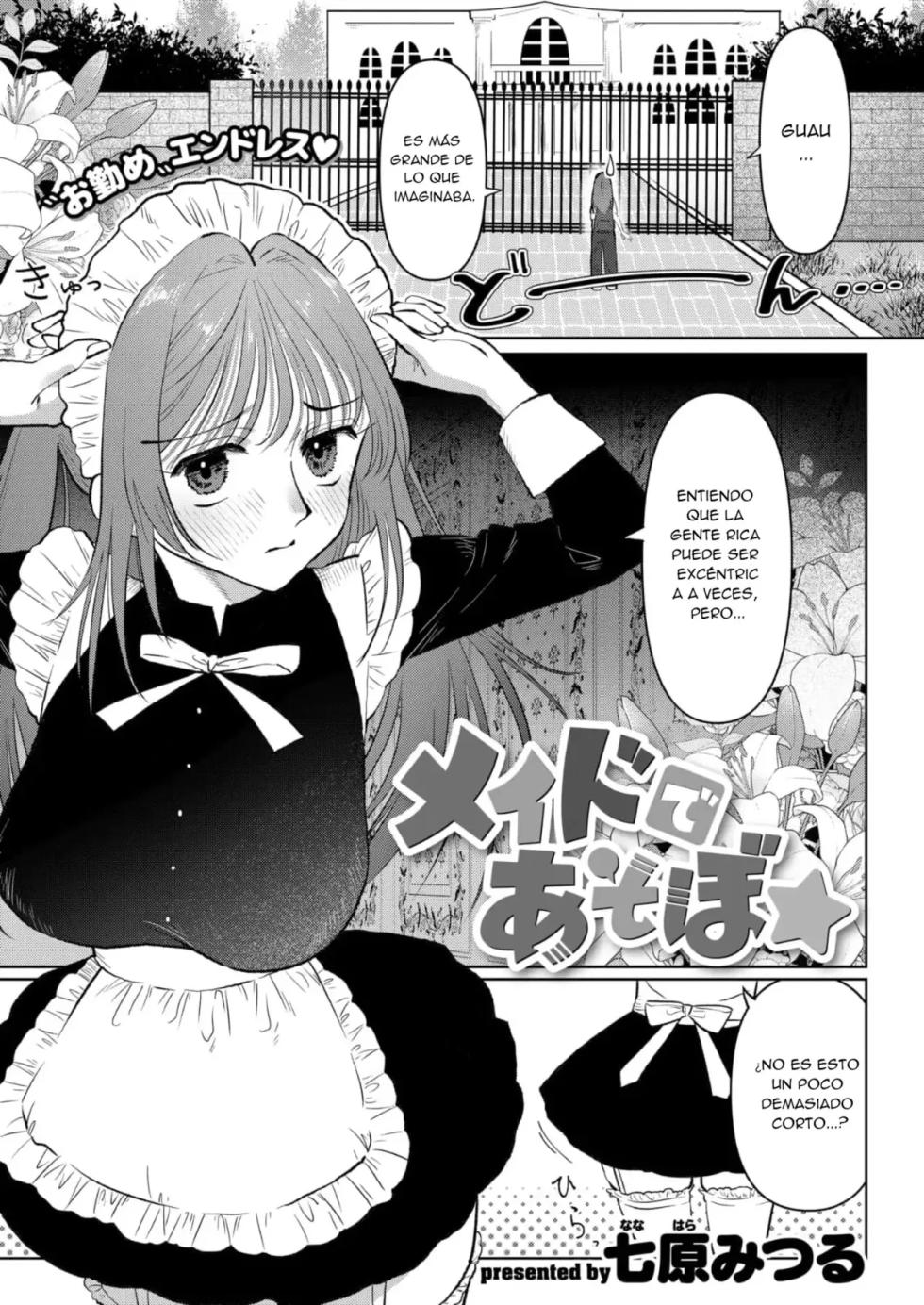 [Nanahara Mitsuru] Maid de Asobo｜Jugando con la Sirvienta (WEEKLY Kairakuten 2025 No.14) [Spanish] [fanfisclemon] - Page 3