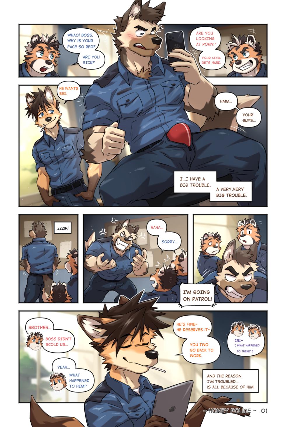 [Kumayaki (KUMAK)] Lucky Boys - Honey Police [English] [Uncensored] [Ongoing] - Page 2