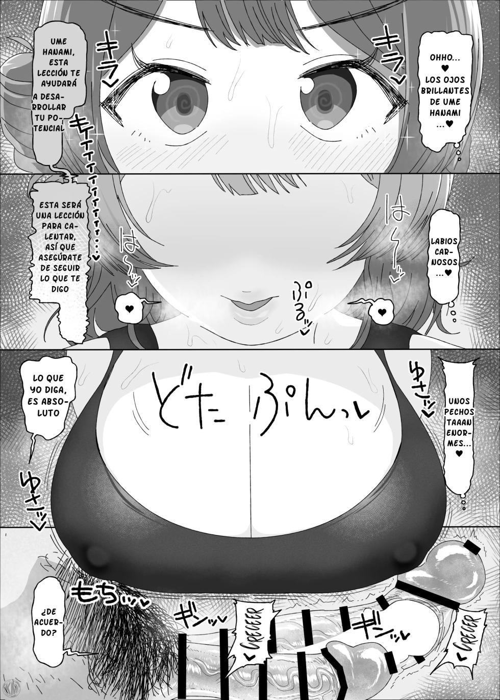 [Ame Ramune (Amecha)] Hanami Ume vs Saimin Oji-san｜Ume Hanami vs Señor Hipnotista (Gakuen IDOLM@STER) [Español] [KnightsMighty] [Digital] - Page 6