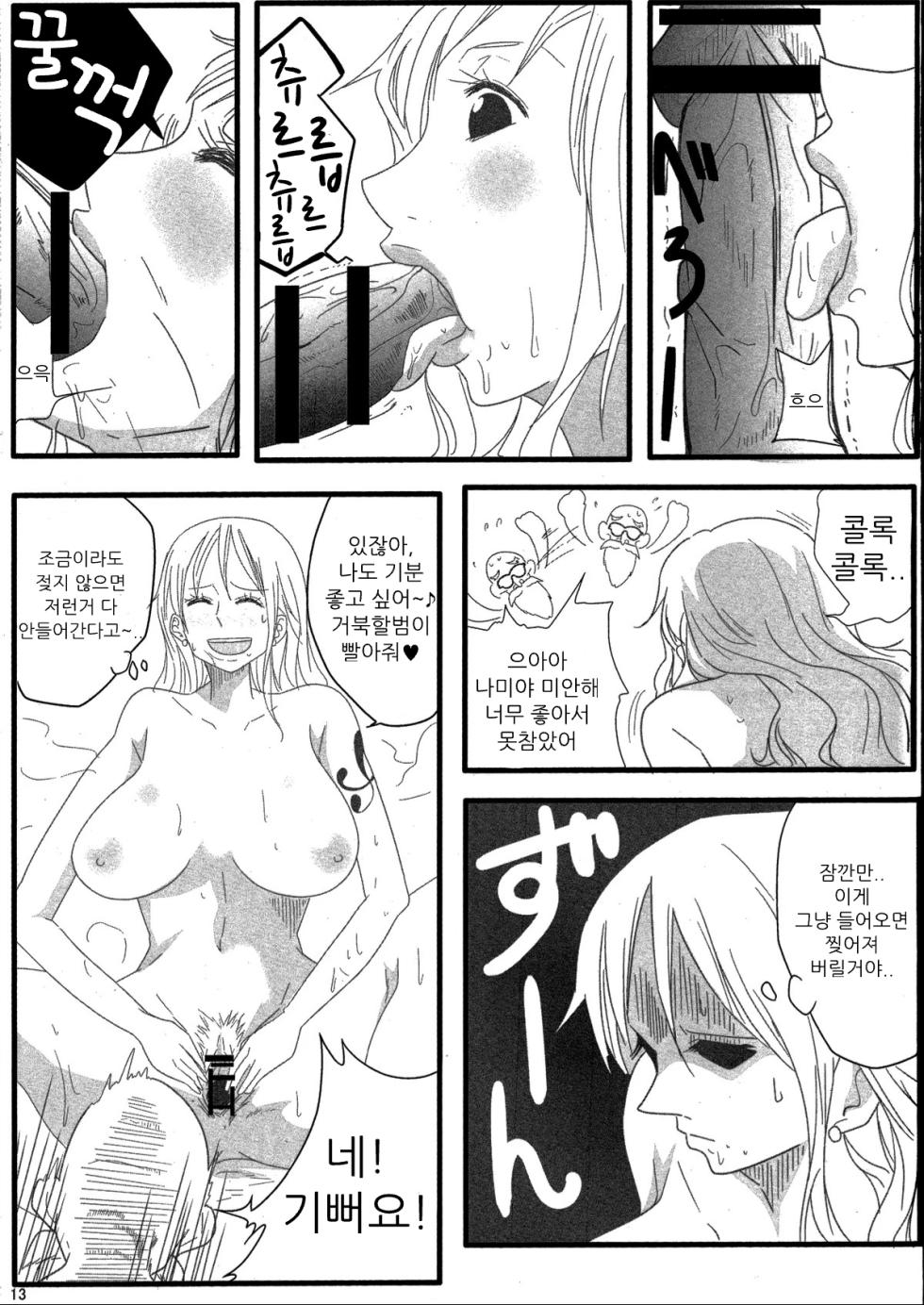 (C84) [Kairanban (Emine Kendama)] Benten Kairaku 24 Nami Nori Kame (One Piece, Dragon Ball) [Korean] - Page 12