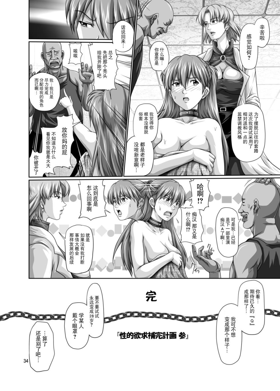 [Daiznosusume (Toyama Teiji)] Seiteki Yokkyuu Hokan Keikaku San (Neon Genesis Evangelion) [Chinese] [BLUE氪个人翻译] [Digital] - Page 33