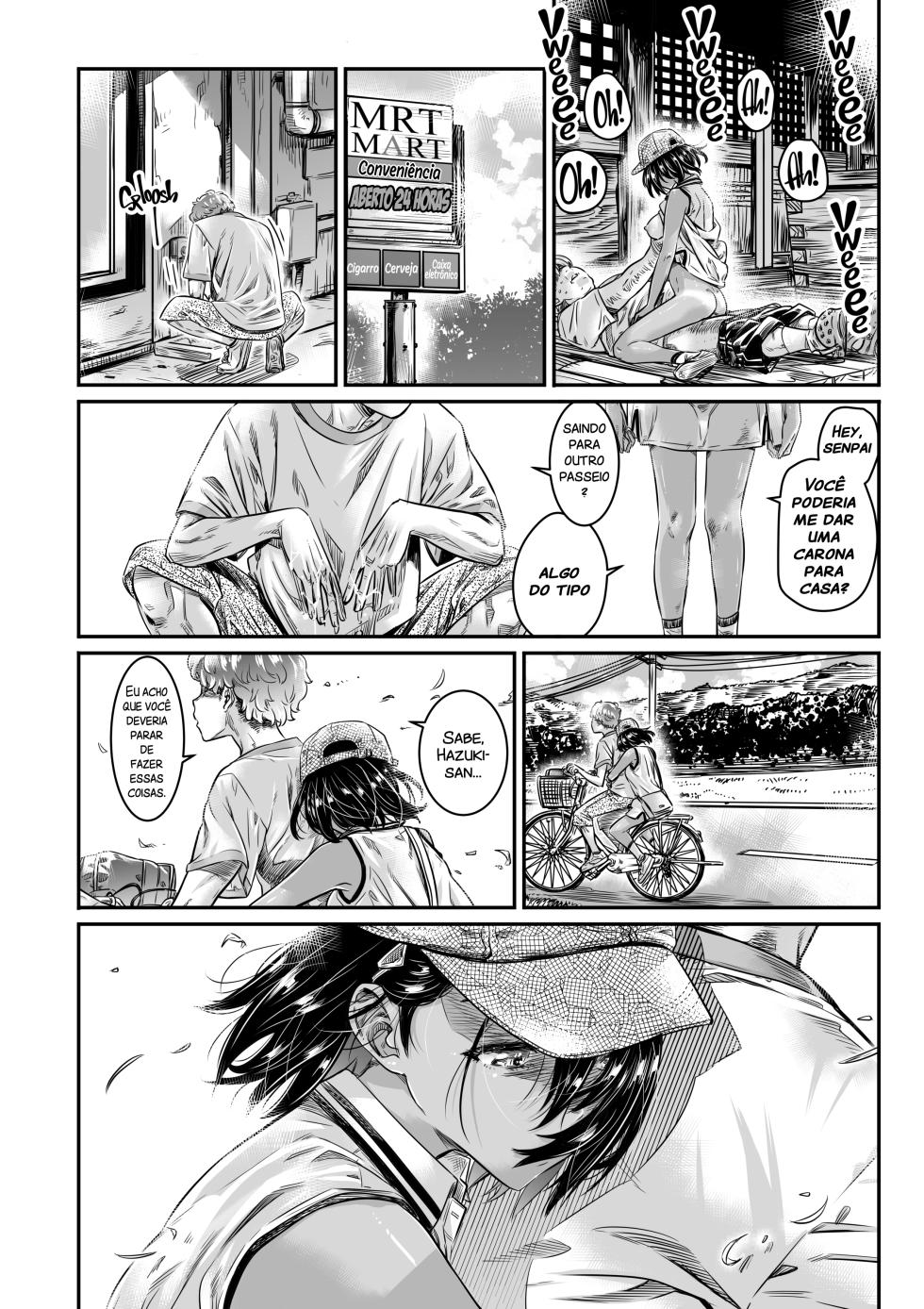 [Burning Shimai (MARUTA)] Hiyake no Bitch Shoujo wa, Doutei no Senpai o Yagai Sex ni Sasou | A ciclista bronzeada da cidade colocou seus olhos exibicionistas pervertidos em seu senpai virgem [Portuguese-BR] [Decensored] - Page 11