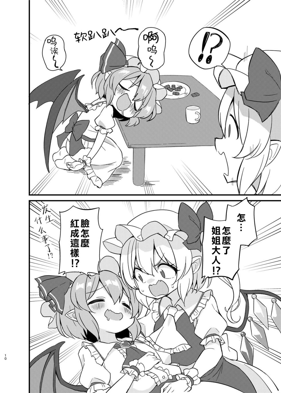 (Shuuki Reitaisai 10) [Momoiro Hatake (Oyasai)] Remi Flan Tadaima Hatsujouchuu!? (Touhou Project) [Chinese] [大勾八家庭漢化組] - Page 9