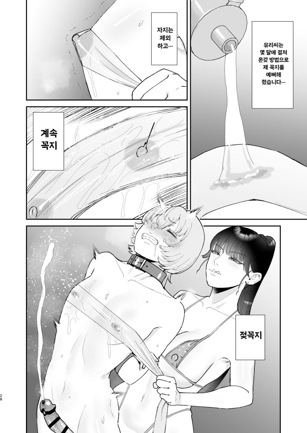 [Okuchi no Okuchi (Watari Kaoru)] Mazo Ga Daikoubutsu Na Oneesan No Chikubi Choukyou | 마조가 매우 취향인 누나의 젖꼭지 조교 [Korean] - Page 28