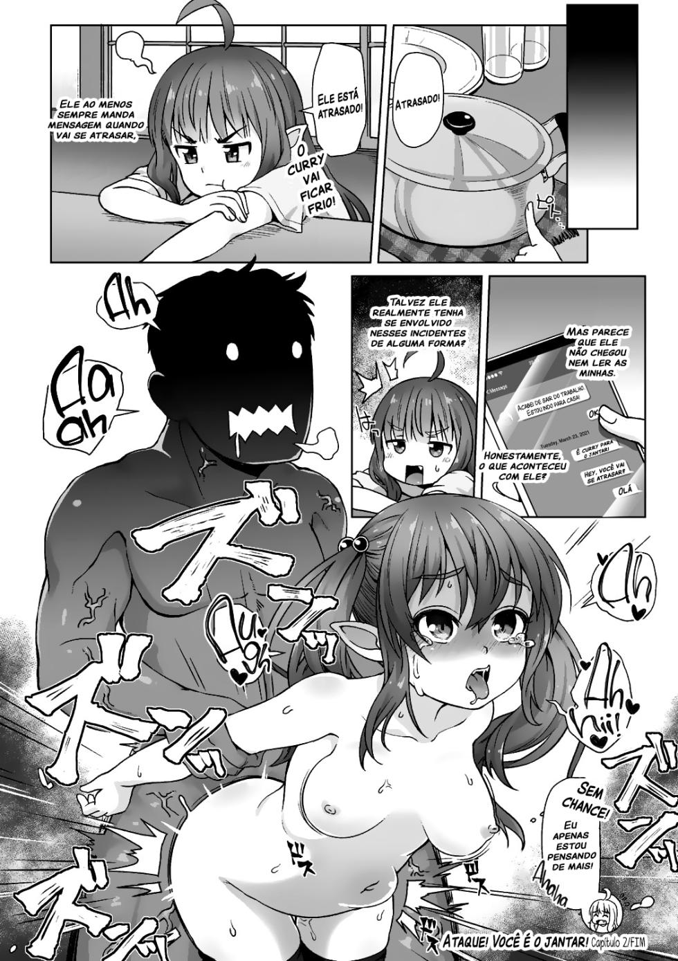 [Mamezou] Totsugeki! Anata ga Bangohan | Attack! You're for dinner! (Ana Kyun Girls) [Portuguese-BR] [Digital] - Page 40
