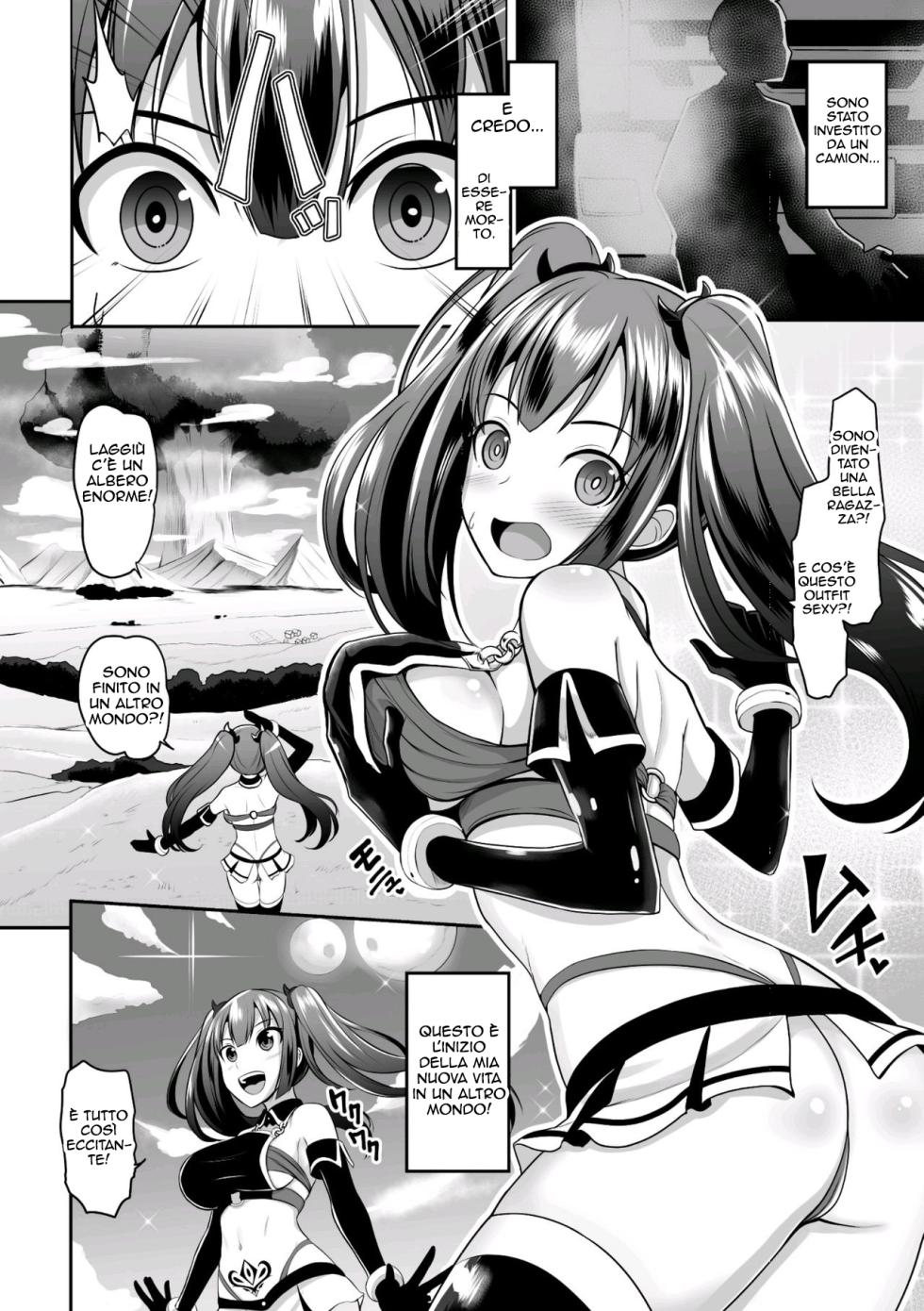 [Dan dann] Tensei Shitara Sanran de Musou!?? (2D Comic Magazine Inmon o Tsukerareta Bishoujo-tachi ga Sanran Acme Ochi! Vol. 1) [Italian] - Page 2