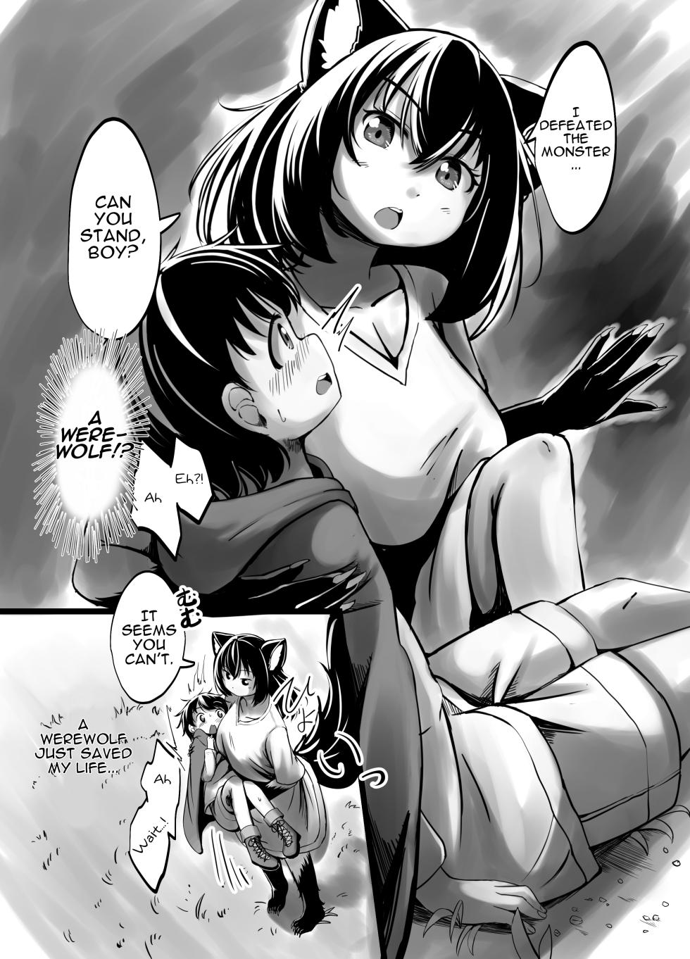 Kowai Jinrou Onee-san no Uchi Ni Tsurekomarete Kyousei Koubi Saserareta Ohanashi - A story of a werewolf woman who took me into her house and forced me to mate with her [English] - Page 4