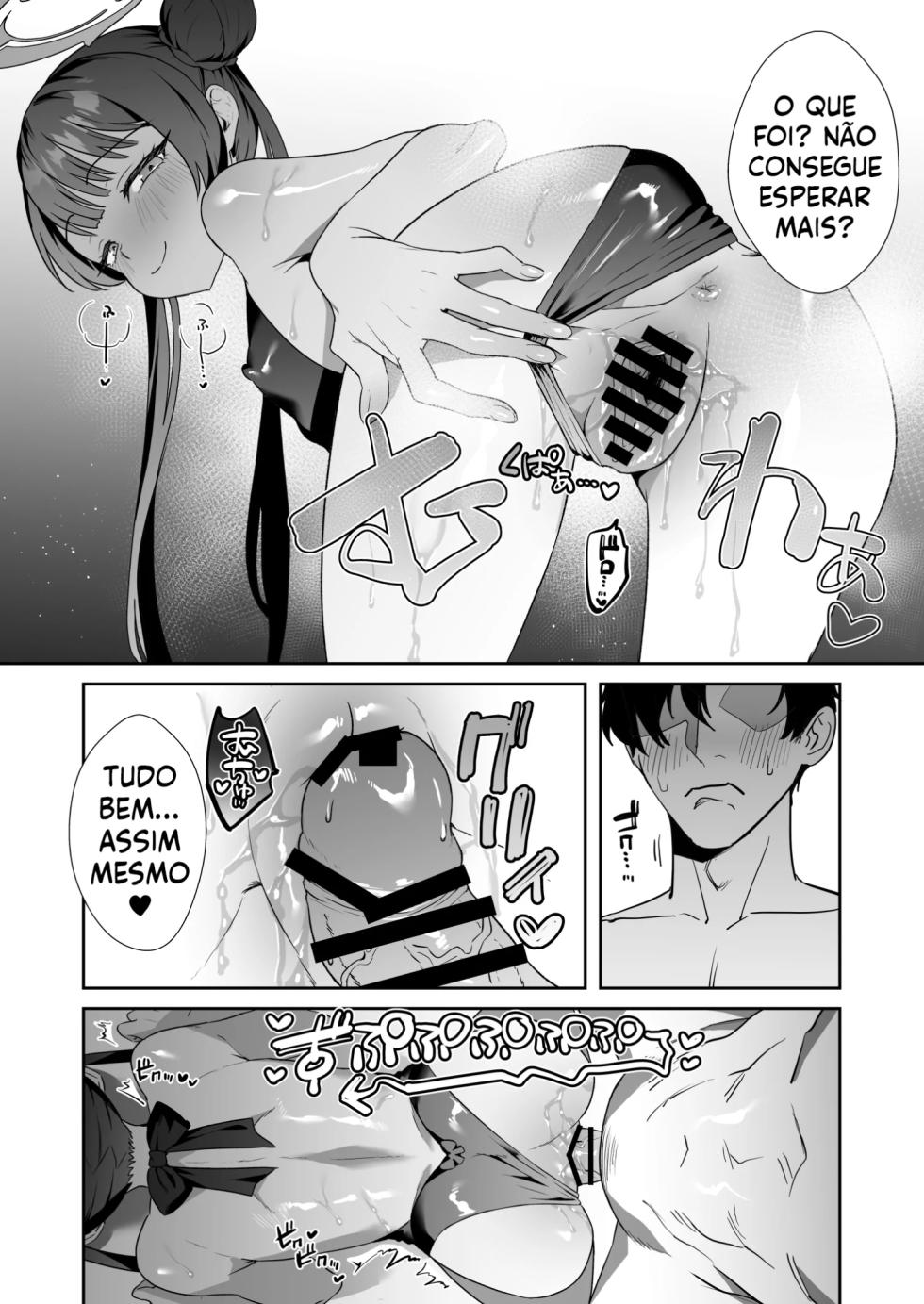 [Ooki na Gomibako (Oki Nagomi)] Monshu-sama wa Atsuin desu! ~Otona no Dosukebe Taisou Hen~ (Blue Archive) [Portuguese-BR] [Digital] - Page 14