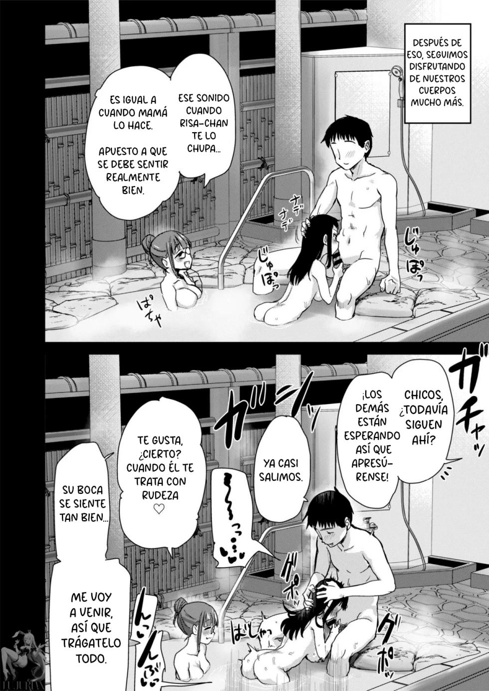 [Shin Hijiridou Honpo (Hijiri Tsukasa)] H na Fuushuu ga Aru Inaka de, Itoko to Gishi to Issho ni Ofuro ni Hairu Hanashi. | Un pueblo de costumbres H - Una historia de tomar un baño con mi prima y hermana [Spanish] [Digital] - Page 39