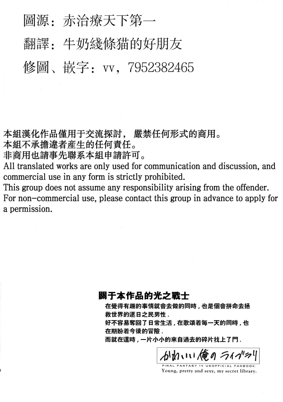 (TWINKLE MIRAGE 23) [dicca (Suemitsu Dicca)] Kawaī ore no raiburari | 可爱的我的图书馆 (Final Fantasy XIV) [Chinese] [男女男搭配干活不累四人汉化] - Page 3