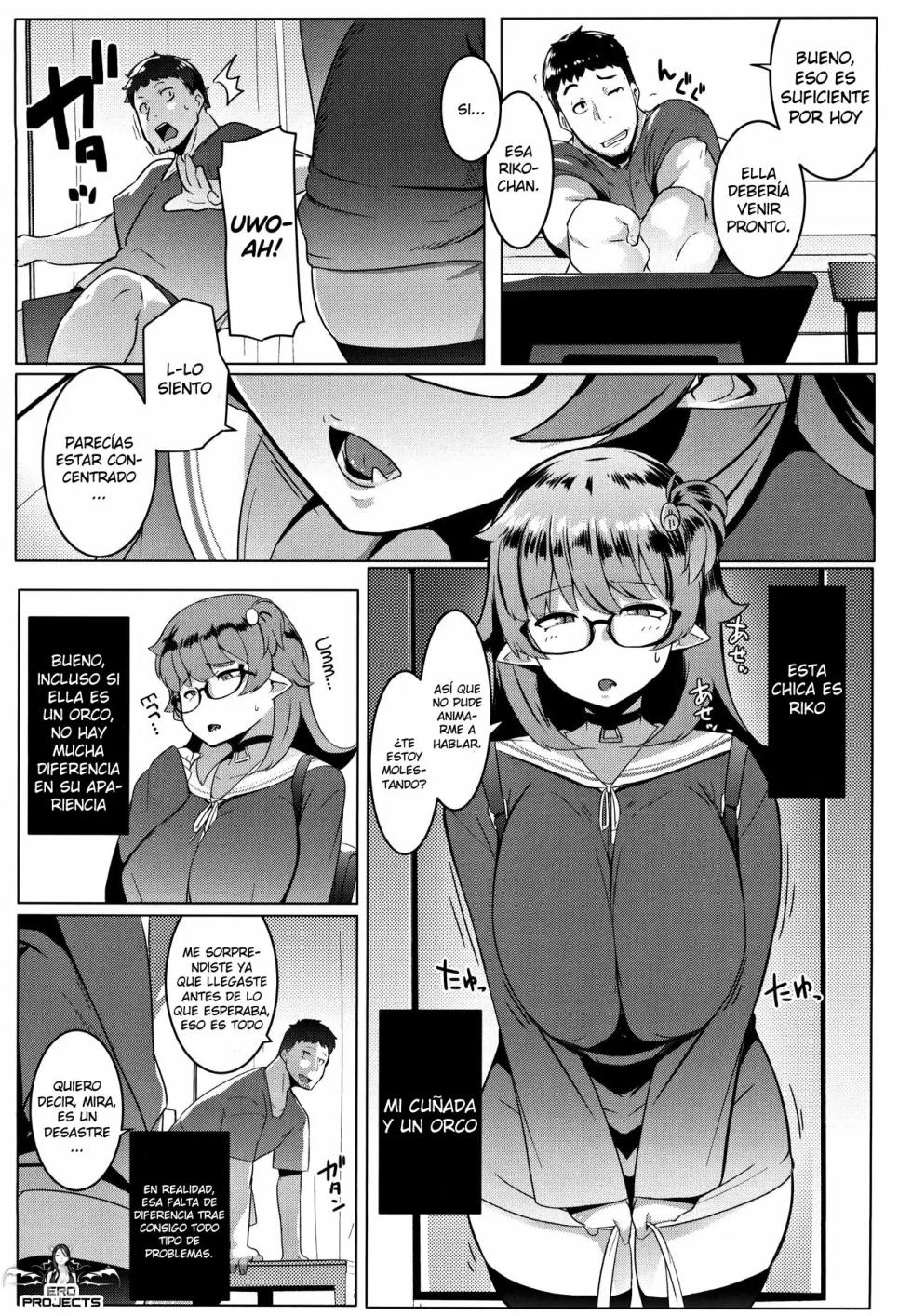 [Hitsuji Kikaku (Muneshiro)] Imouto wa Mesu Orc｜Mi Hermanita es una Orco [Spanish] [Ero projects] - Page 6