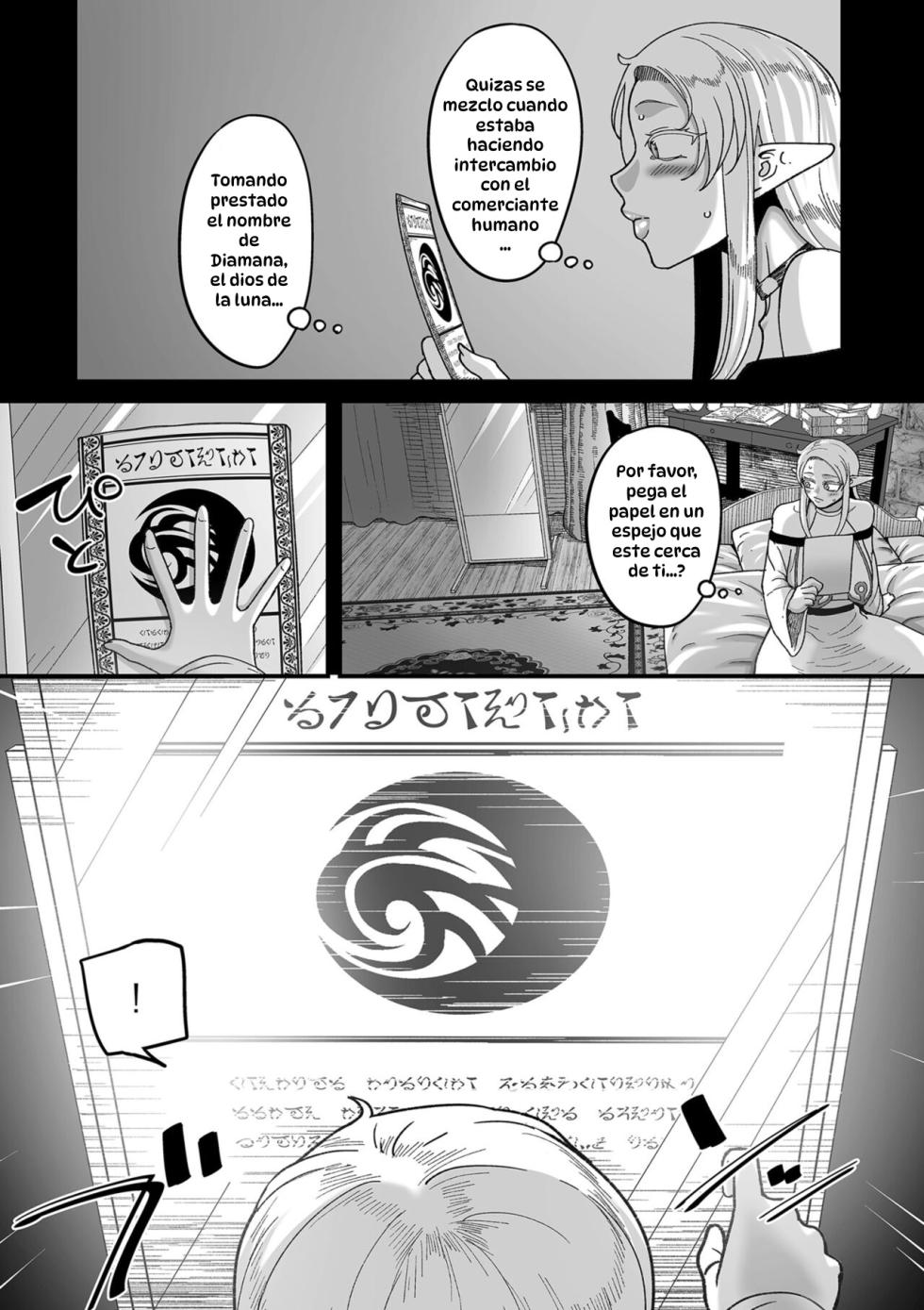 [Yamamoto Zenzen] Genkai Jukujo Elf Senyou! Danshou Delivery Service!! 1｜¡¡Servicios Sexuales a Domicilio a Elfas Insatisfechas!! Capítulo 1 [Spanish] [Hta scan] [Digital] - Page 5