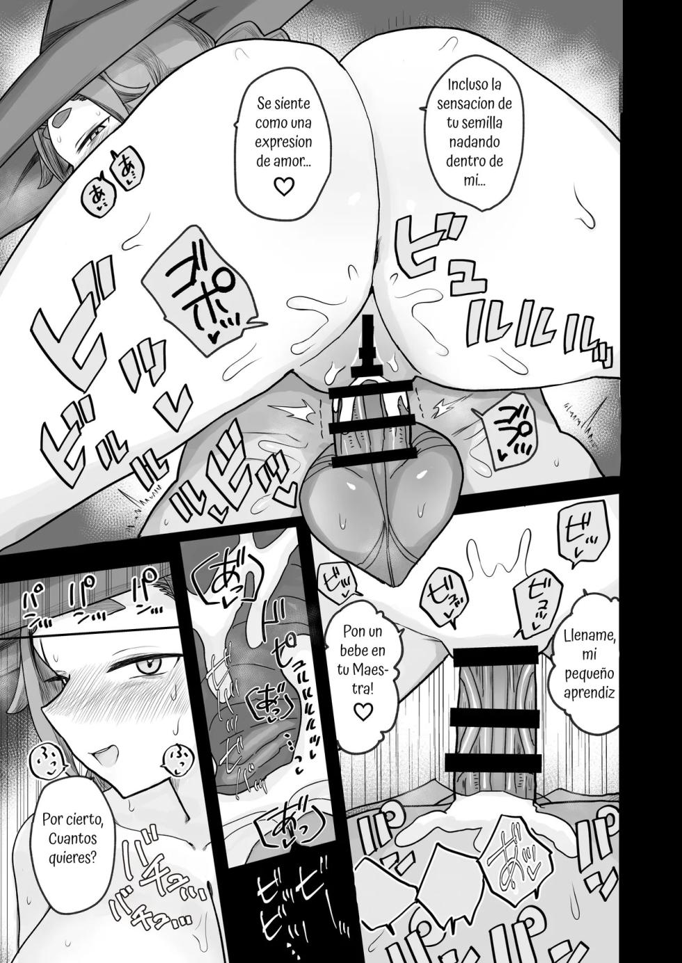 [Amamori Spot (Amamoru)] "Dousotsu Shiken" de Deshi kara Seishi o Shiboritoru Deshi Love de Kachichi Majo Shishou 1000-sai | El Amado Aprendiz ♂ de la Tetona Bruja Milenaria￪ es Exprimido por su Maestra en su ''Exámen de Graduación'' [Spanish] [Hta scan] [Digital] - Page 37