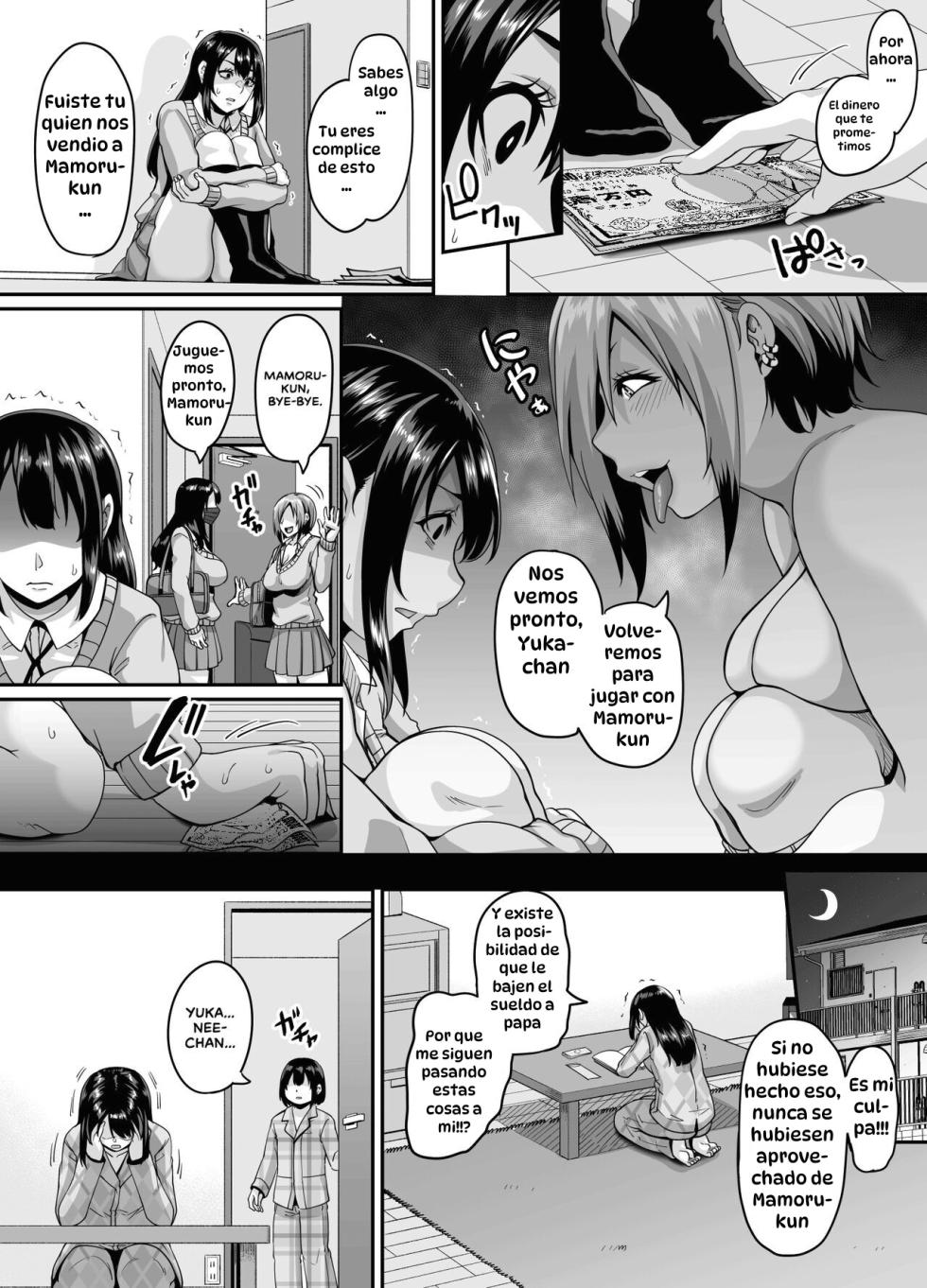 [Tiramisu Tart (Kazuhiro)] Papakatsu Bitch no Atashi-ra ga Anta no Otouto o Katte Mesuiki Yarichin-kun ni Shite Kawaigatte Ageru | Como Buenas Putas Sugar Mommy, Compramos a tu Hermanito y lo Convertimos en Nuestro Juguetito [Spanish] [Hta scan] - Page 18