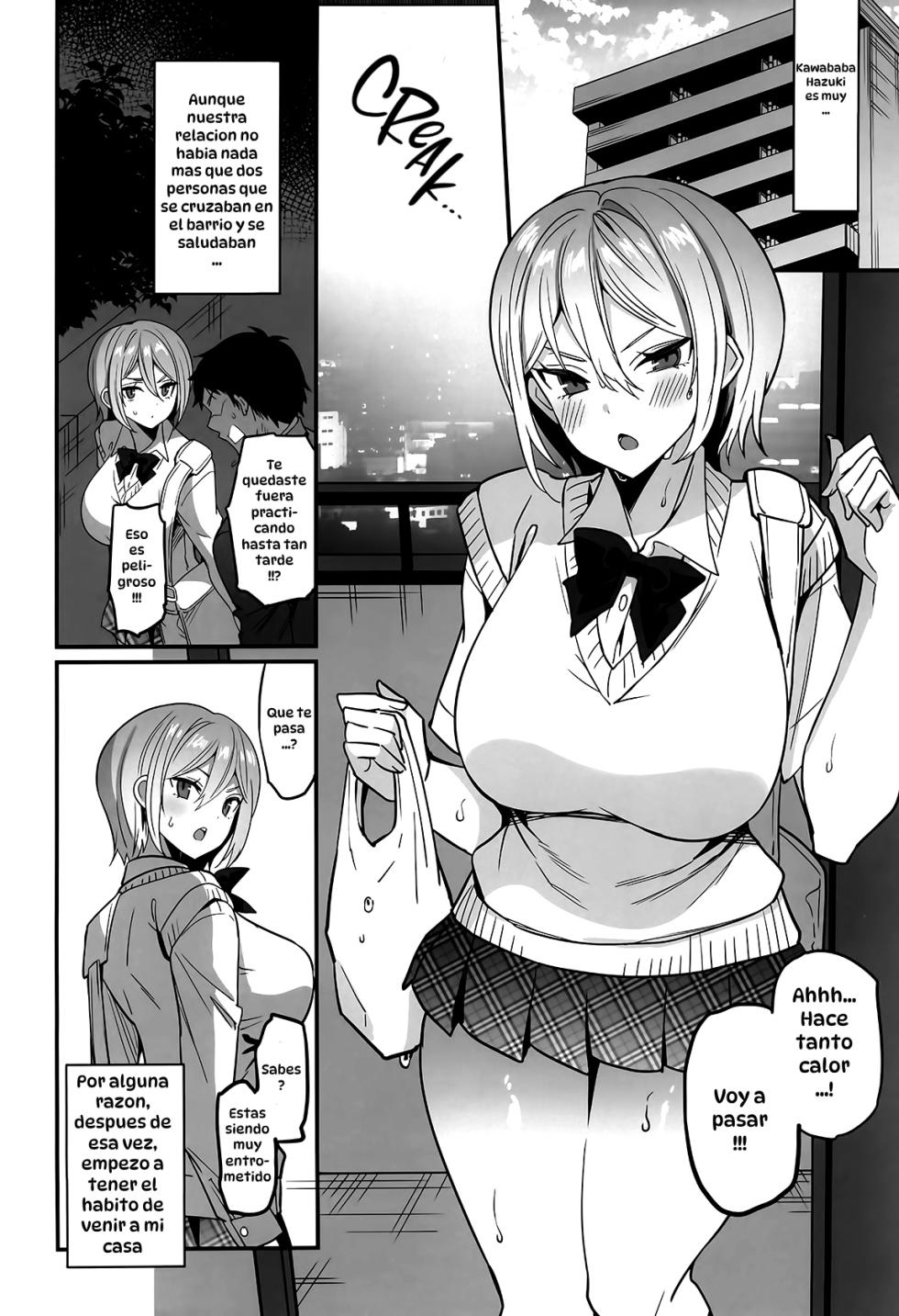 (C104) [OTOMEKIBUN (Sansyoku Amido.)] Kawabara Hazuki no Junai Root | La Ruta de Amor Puro de Kawabara Hazuki [Spanish] [Hta scan] - Page 4