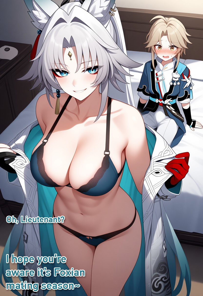 Yanqing is going to impregnate every girl at this rate. (Feixiao x yanqing) (honkai star rail) (artist: ai4fun) [AI Generated] - Page 2