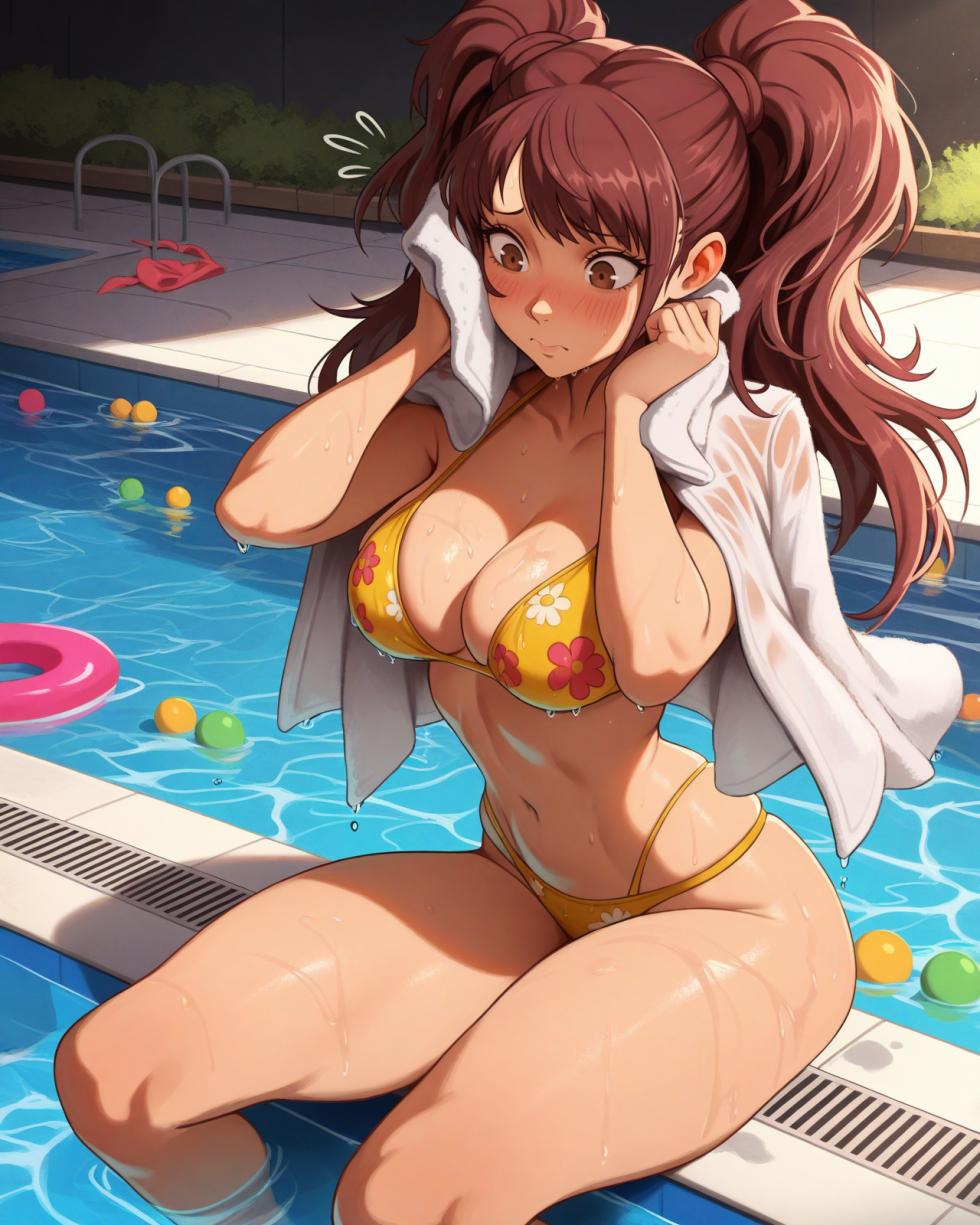 Kujikawa Rise | Poolside Classroom waifuinvoker ai generated - Page 2