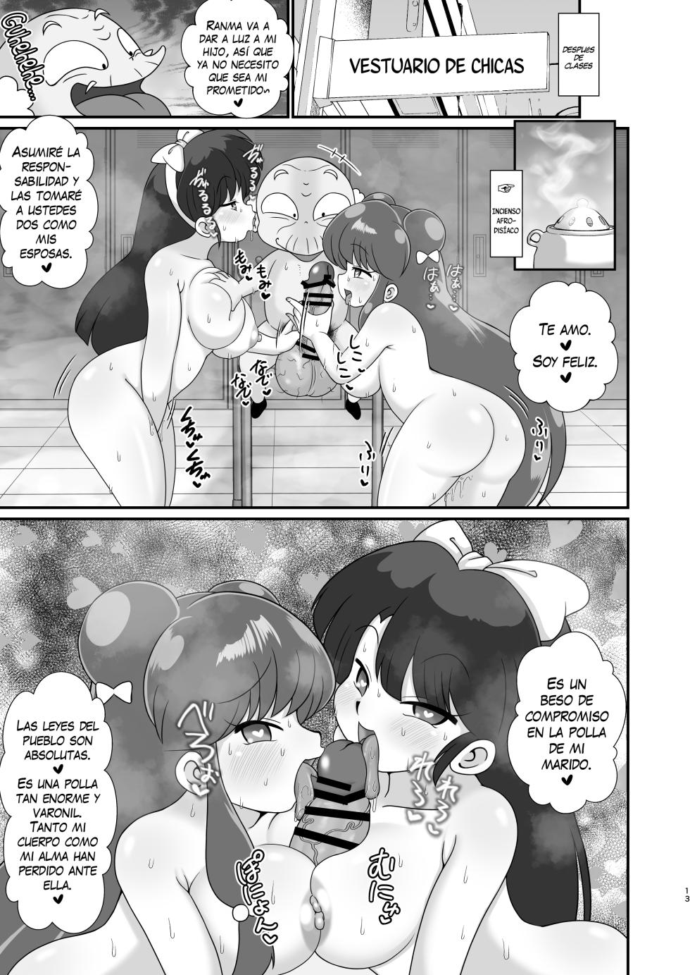 [Tokyo Tsunamushi Land (Tsunamushi)] Ganso Musabetsu Tanetsuke-ryuu | El arte original del apareamiento sin límites (Ranma 1/2) [Spanish] [Digital] - Page 12