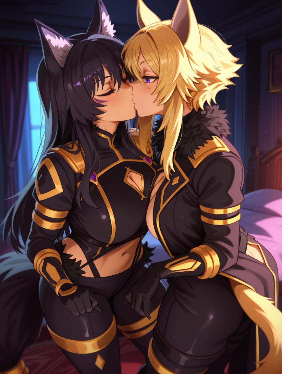 Delta & Zeta – Shadow Duo 🖤🐾 waifuinvoker ai generated - Page 6