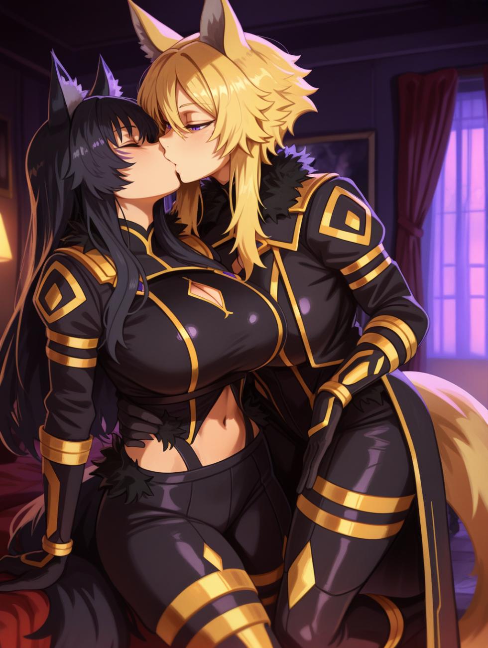 Delta & Zeta – Shadow Duo 🖤🐾 waifuinvoker ai generated - Page 7