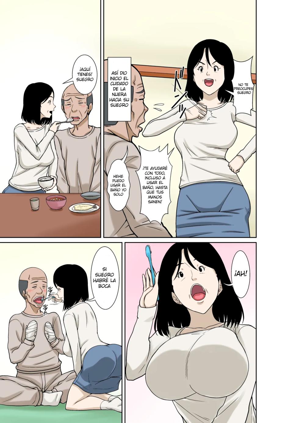 [Hoyoyodou] Ogifu-san ga Kossetsushita Node Yome no Watashi ga Kaigoshimasu!｜¡Como mi Suegro se Fracturó, Yo Su Nuera lo Cuidaré! [Spanish] [Pajerosxnx] - Page 7