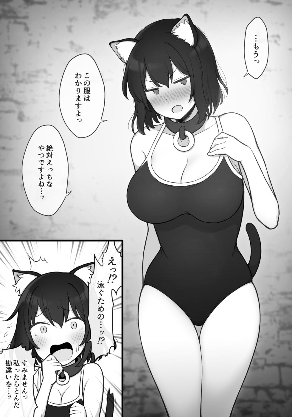 [コントレンジ] 猫耳ちゃんに水着を着せて楽しむ異世界転生した主人公君 - Page 2