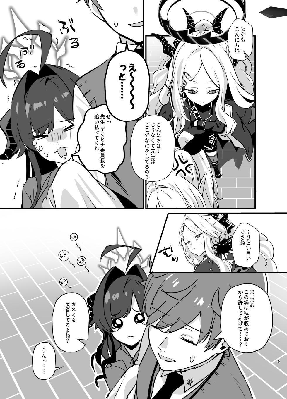(COMIC1☆26) [Bukimi no Tanigoto Aishitai (Sentimental Hayashi)] Hoshikage ni Milk o Tokaseba (Blue Archive) - Page 9