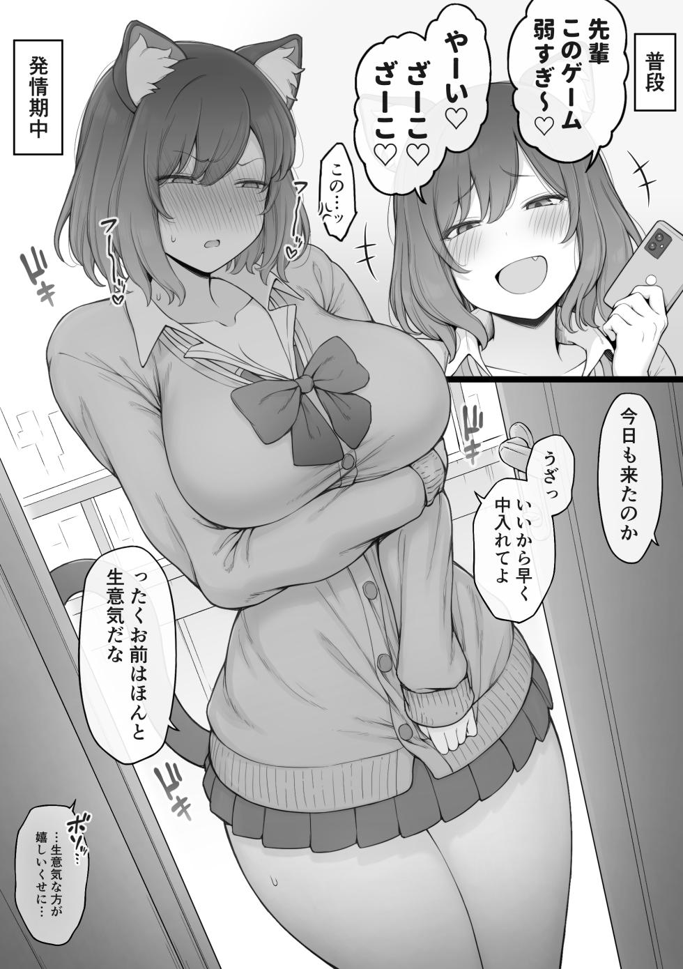 [Contllenge] Hatsujoukichuu wa Mainichi Ie ni Kuru Namaiki na Kouhai Gal-chan - Page 2