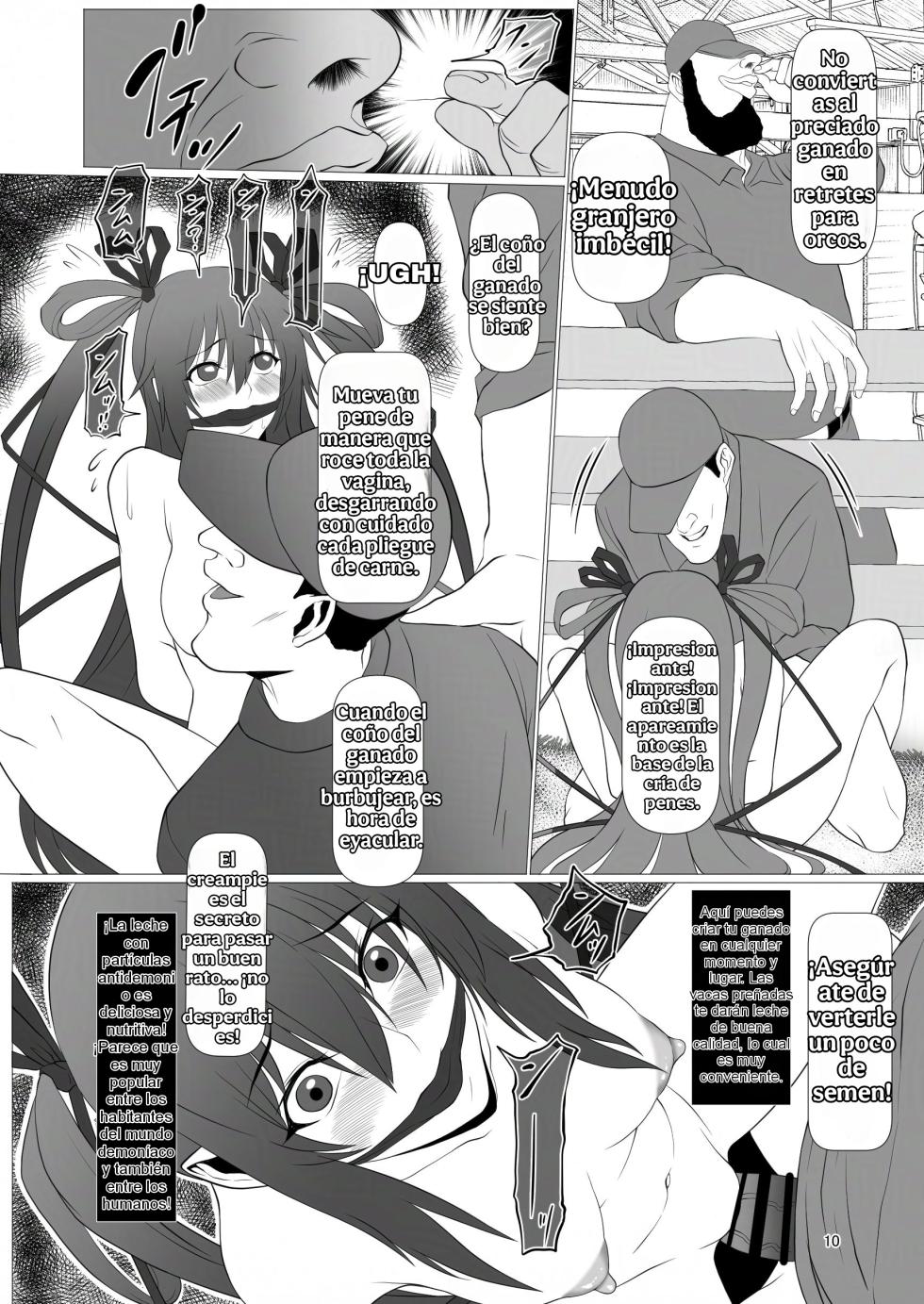 [Namakikuya (Kairaku Namakikurage)] Taimanin Kachiku Noujoujima e Youkoso!! | ¡Bienvenidos a la Isla Ganadera Taimanin! (Taimanin Asagi) [Spanish] [Digital] - Page 9