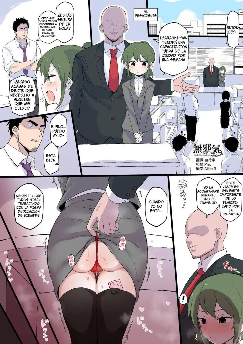 [Terasu MC] Shachou ni Netorareru Aijin ni Sareru Heroine-tachi｜Las Heroínas que Fueron Robadas por el Jefe y Convertidas en Sus Amantes (Senpai ga Uzai Kouhai no Hanashi) [Spanish] [ZeriiFawny Scan] - Page 1
