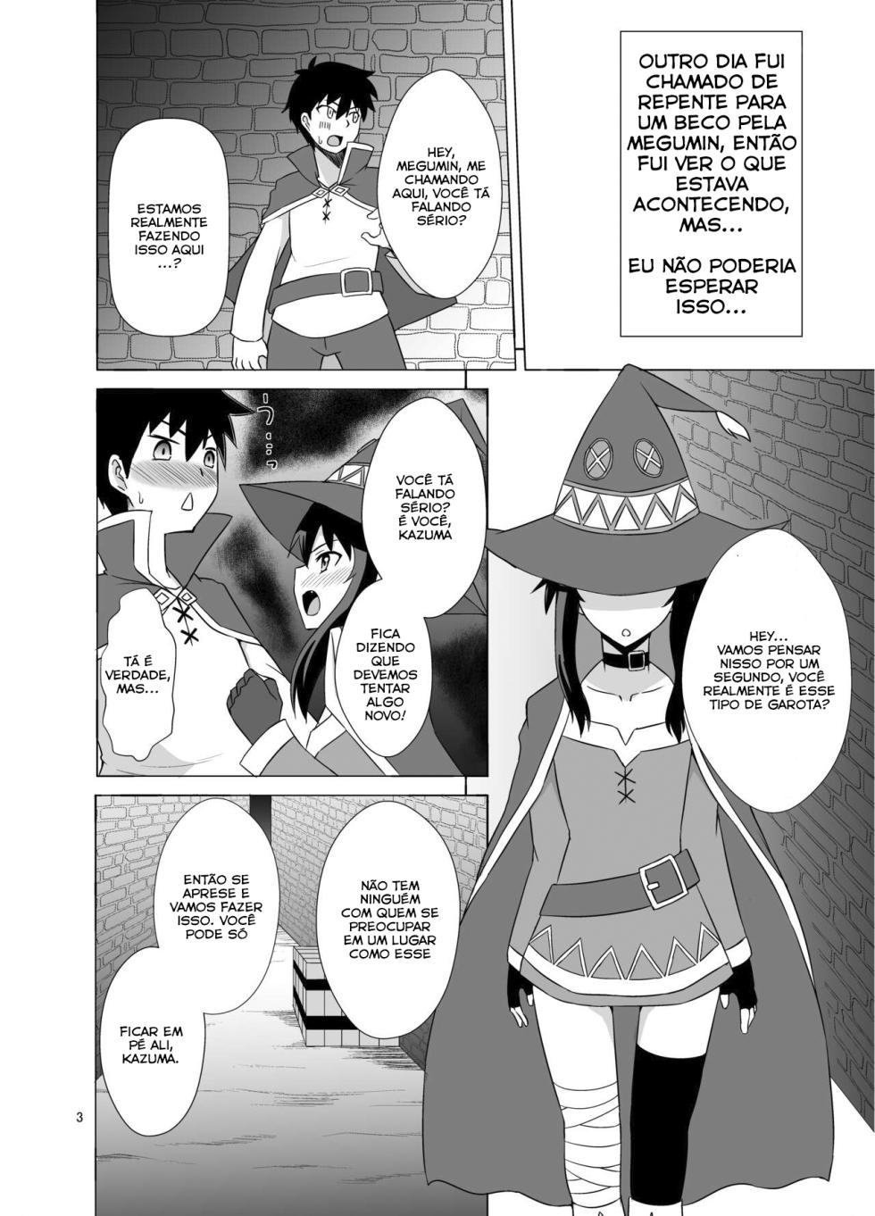 [Take Out (Zeros)] Megumin ga Okuchi de Nukinuki shite kureru Hon (Kono Subarashii Sekai ni Syukufuku o!) [Portuguese-BR] [Digital] - Page 3