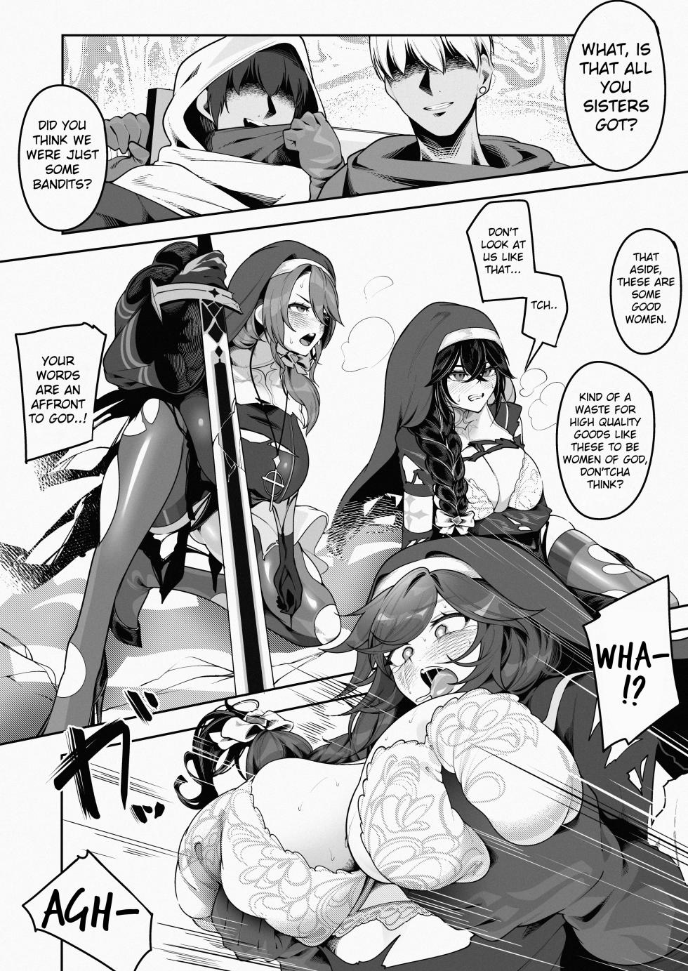 [Semino Hazuki] Nuns Defeated By Bandits - Skeb Request [English] - Page 1