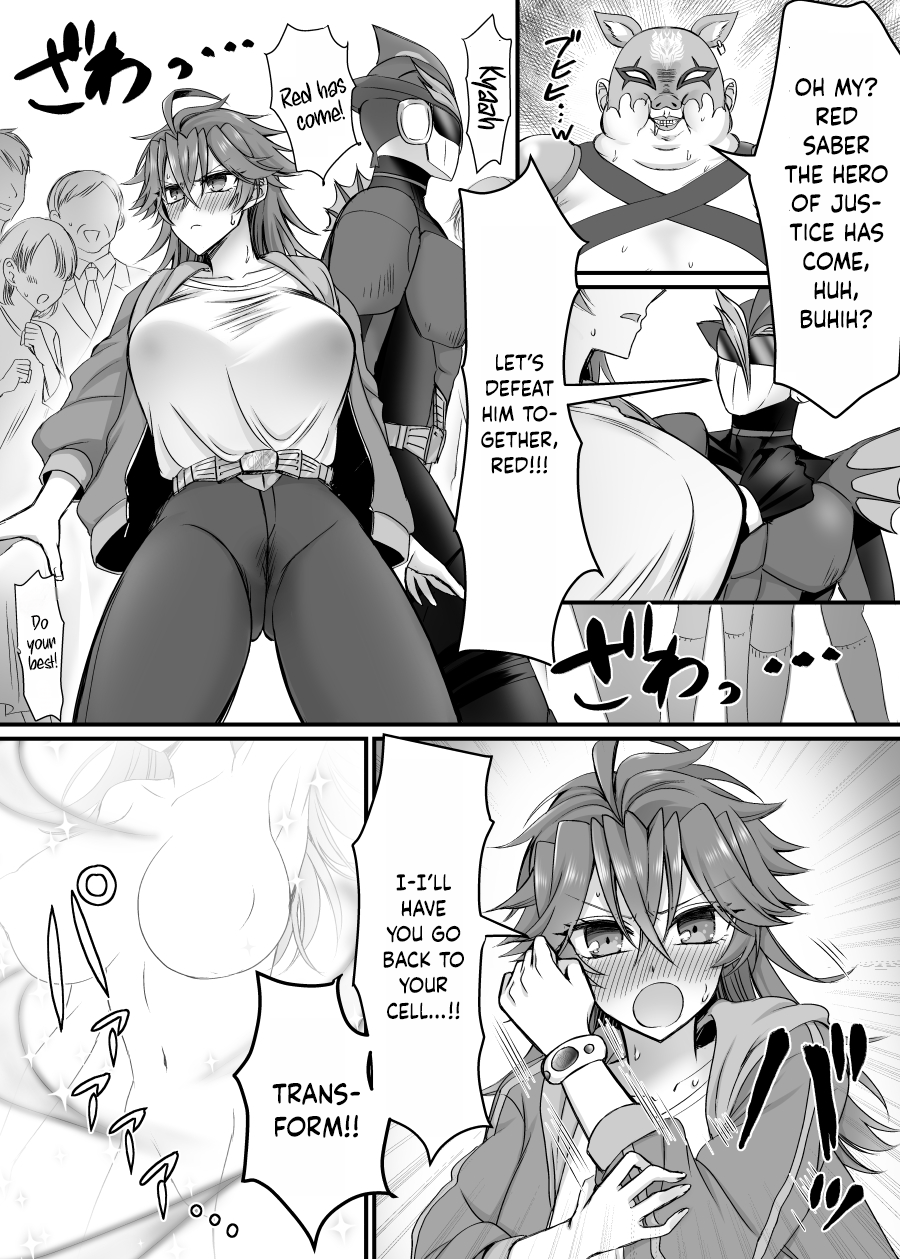 [Amaia Okashi Seisakusho (Moegi Oji-san)] Saber Red ~Seigi no Zako Onna Sentouin Hero~ | Saber Red ~The Weakling Female Fighter Hero of Justice ~ [English] {Doujins.com} - Page 30