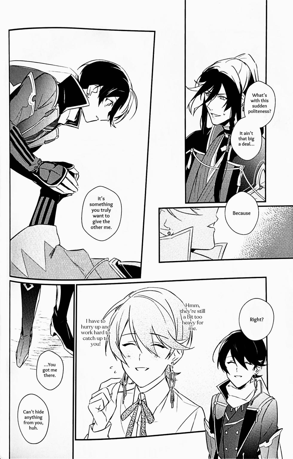 [Jibica (Hanaji)] Mimikazari Tenmatsuki | Memoirs of the Earrings (Touken Ranbu) [English] [mayabird] - Page 19