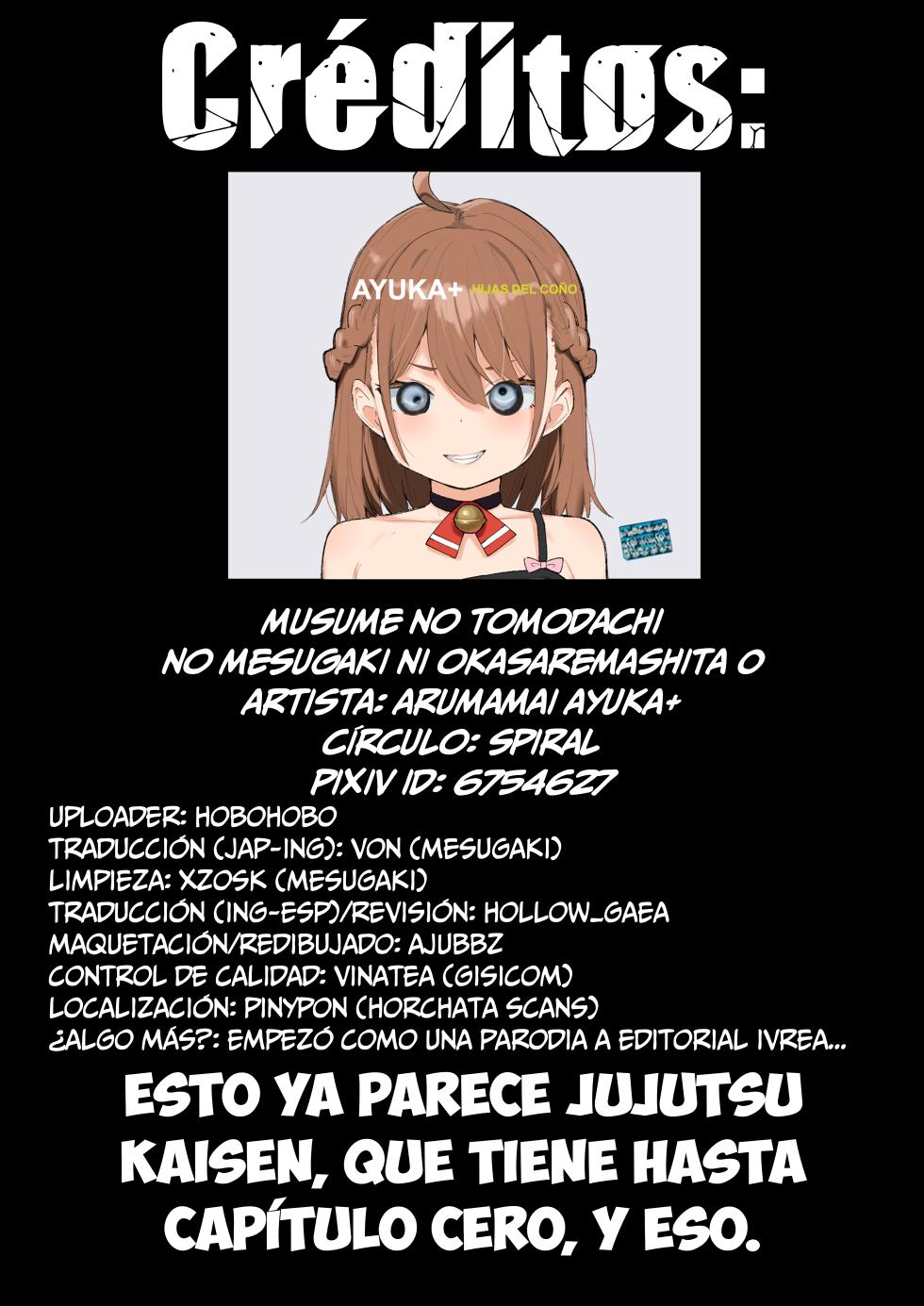 [Spiral (Arumamai Ayuka+)] Musume no Tomodachi no Mesugaki ni Okasaremashita 0 | Fui Violado por una Mocosa que es Amiga de mi Hija 0 [Spanish] [Mesugaki + Xzosk + AJubbz + Horchata + HGnF] [Digital] - Page 35