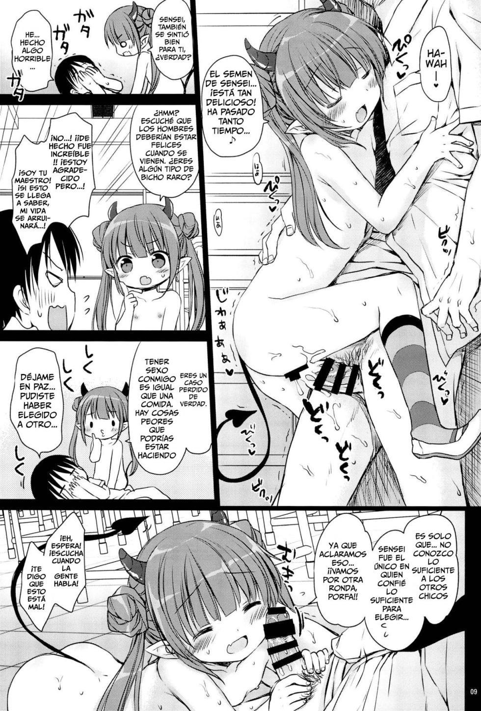 (COMITIA124) [Rico-ba (Rico)] Loli Succubus no Oshokuji Time｜La Hora de Comer de la Loli Súcubo [Spanish] [ZeriiFawny Scan] - Page 8