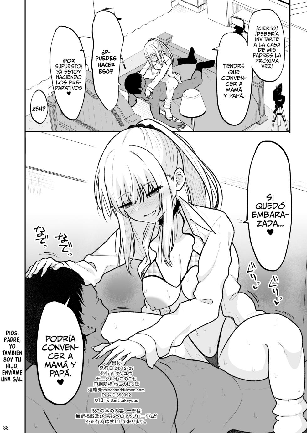 [Nekonokone (Takeyuu)] Jikka Ga Futoi Gal Ga Boku No Risei O Hakai Shite Nakadashi Saseru Made | Como Terminé Haciéndole Creampies a una Gyaru de Familia Adinerada [Spanish][A Crazy Pervert][Digital] - Page 37
