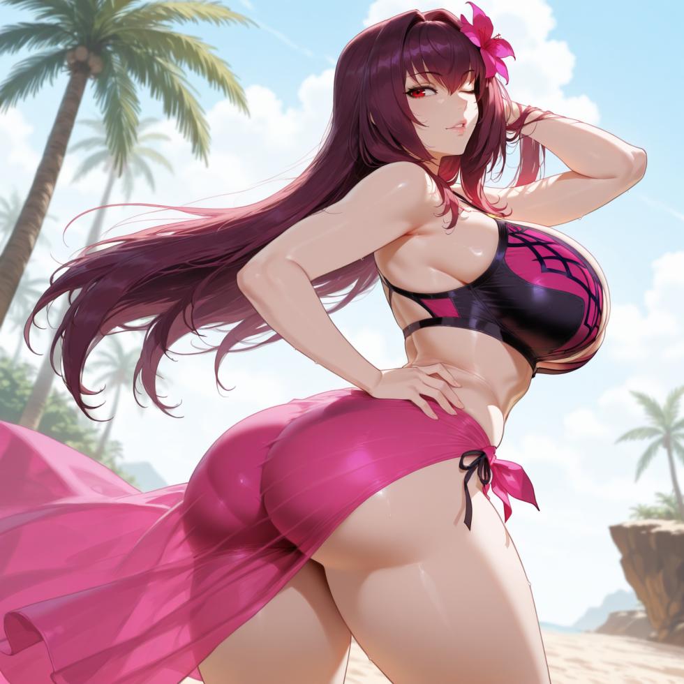 Summer Scathach (FATE) liu ai generated - Page 4