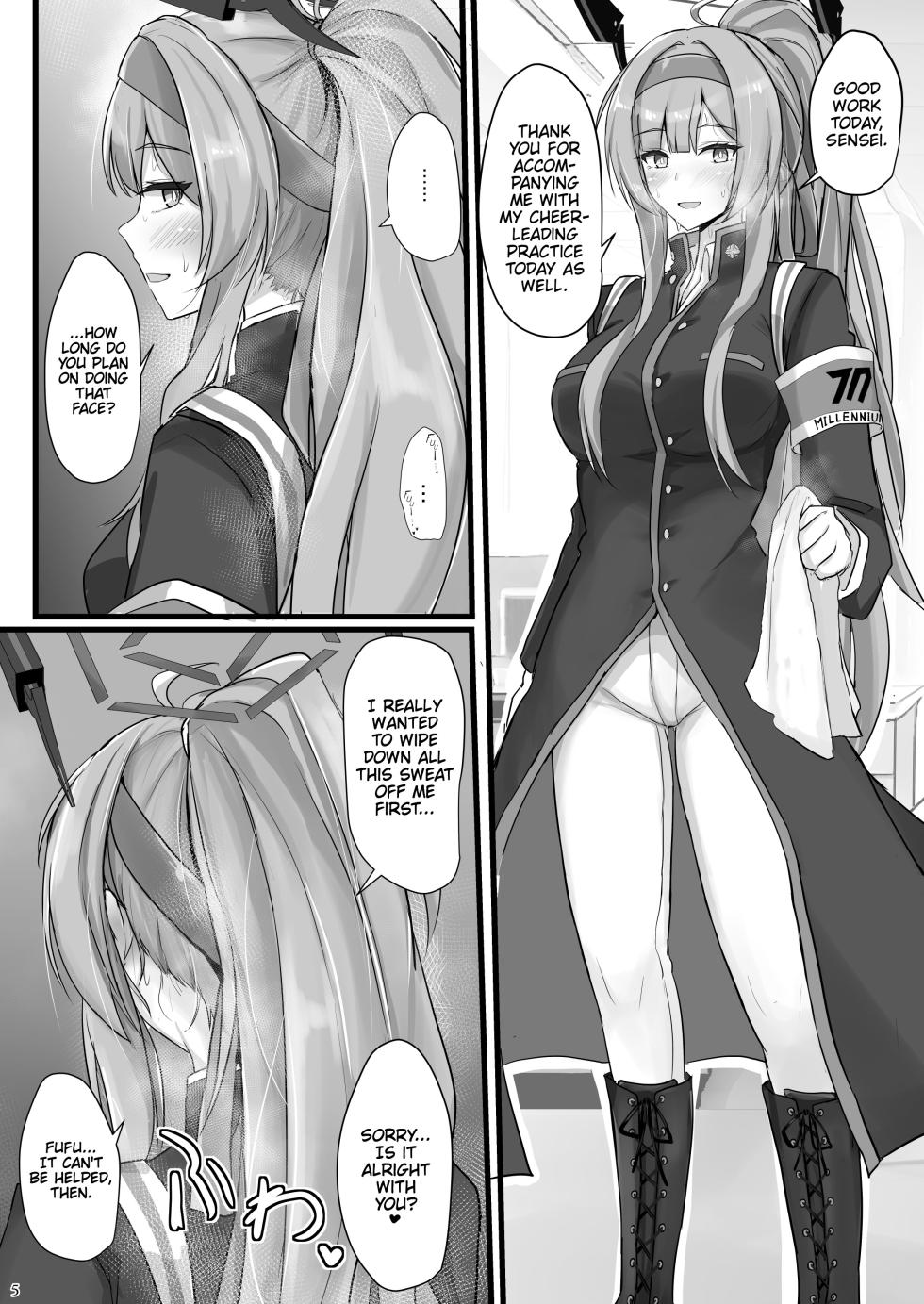 [Hakuginmokusei (Poshi)] Shiraishi Utaha ni Ouen Saretai | I Want To Be Cheered On By Shiraishi Utaha (Blue Archive) (C&C Scans) [English] [Digital] - Page 4