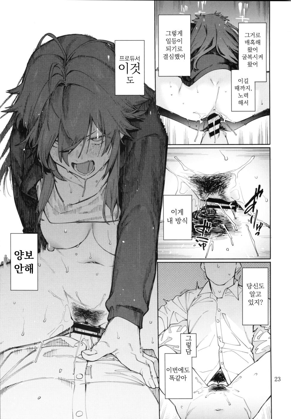 [DogStyle (Menea the Dog)] Hatsuboshi Cream Pie Vol.2 Hathuboshi Katakoi Ninniku Aburamashimashi (GAKUEN iDOLM@STER) [Korean] - Page 22